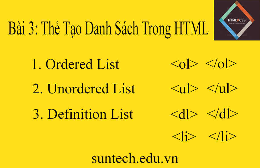 Bài 3 Các Thẻ Tạo Danh Sách List Trong Html 1585