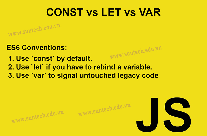 Phân biệt let, const và var trong Javascript